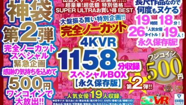 【VR】【500円ワンコイン】完全ノーカット大盤振る舞い特別企画!!第二弾!4KVR1158分収録スペシャルBOX【永久保存版】 kolvrb00010を解説&評価 【VR】【500円ワンコイン】完全ノーカット大盤振る舞い特別企画!!第二弾!4KVR1158分収録スペシャルBOX【永久保存版】 kolvrb00010を解説&評価